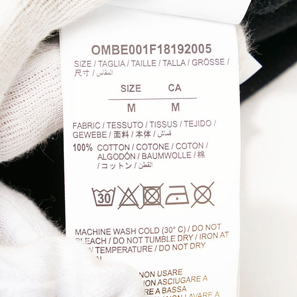 オフホワイト スラッシュロゴ  ジップパーカー SIZE:M OMBE001F ブラック コットン メンズ OFF-WHITE 【中古】