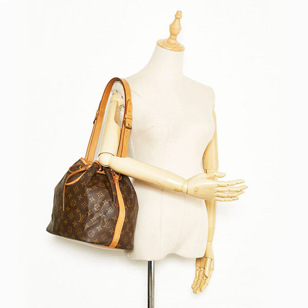 ルイ ヴィトン モノグラム プチノエ ショルダーバッグ M42226 ブラウン PVC レザー レディース LOUIS VUITTON 【中古】