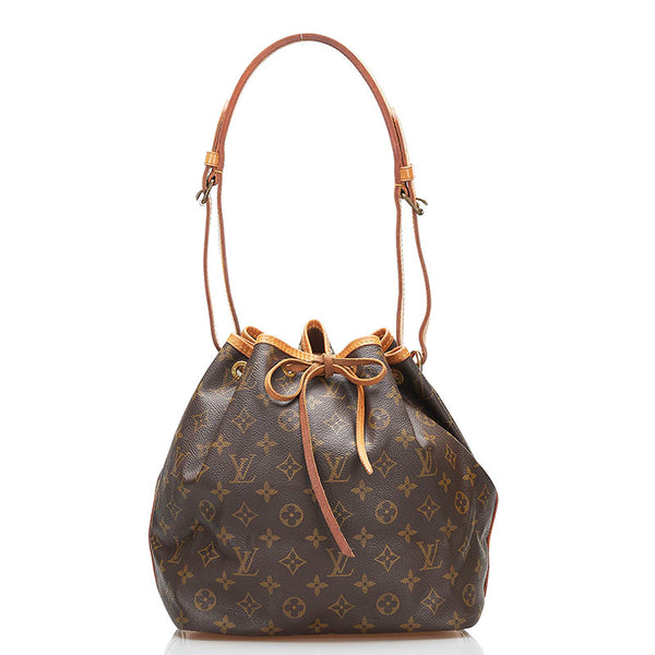 ルイ ヴィトン モノグラム プチノエ ショルダーバッグ M42226 ブラウン PVC レザー レディース LOUIS VUITTON 【中古】