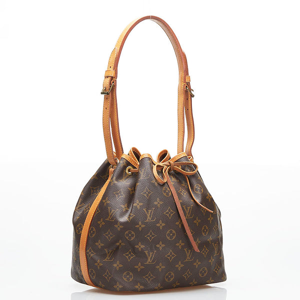 ルイ ヴィトン モノグラム プチノエ ショルダーバッグ M42226 ブラウン PVC レザー レディース LOUIS VUITTON 【中古】