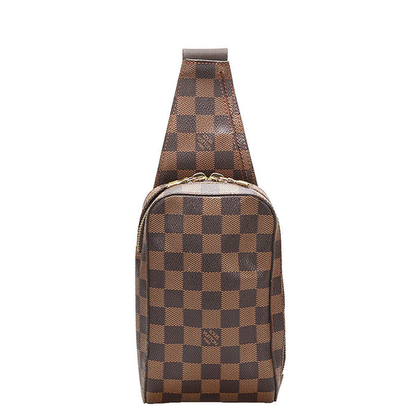 ルイ ヴィトン ダミエ ジェロニモス ボディバッグ N51994 エベヌ ブラウン PVC レザー メンズ LOUIS VUITTON 【中古】