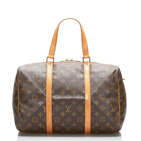 ルイ ヴィトン モノグラム サックスープル35 ボストンバッグ M41626 ブラウン PVC レザー レディース LOUIS VUITTON 【中古】