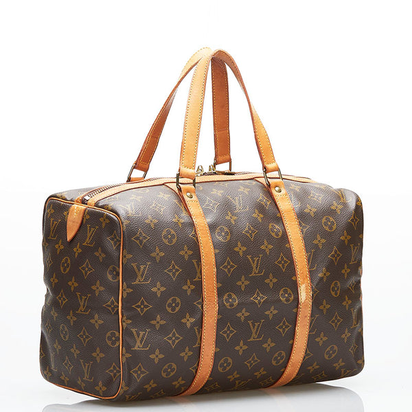 ルイ ヴィトン モノグラム サックスープル35 ボストンバッグ M41626 ブラウン PVC レザー レディース LOUIS VUITTON 【中古】