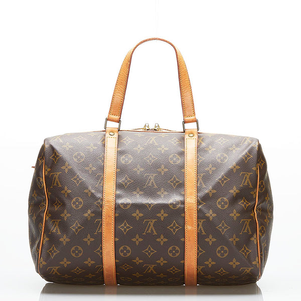 ルイ ヴィトン モノグラム サックスープル35 ボストンバッグ M41626 ブラウン PVC レザー レディース LOUIS VUITTON 【中古】