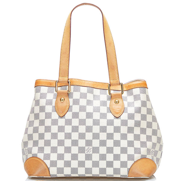 ルイ ヴィトン ダミエ アズール ハムステッドPM ハンドバッグ N51207 ホワイト PVC レザー レディース LOUIS VUITTON 【中古】