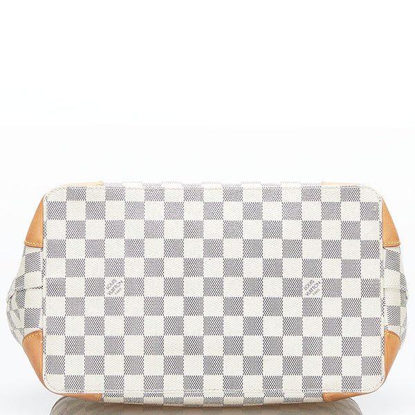 ルイ ヴィトン ダミエ アズール ハムステッドPM ハンドバッグ N51207 ホワイト PVC レザー レディース LOUIS VUITTON 【中古】