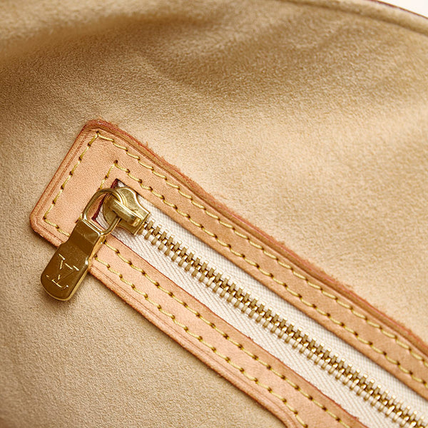 ルイ ヴィトン ダミエ アズール ハムステッドPM ハンドバッグ N51207 ホワイト PVC レザー レディース LOUIS VUITTON 【中古】