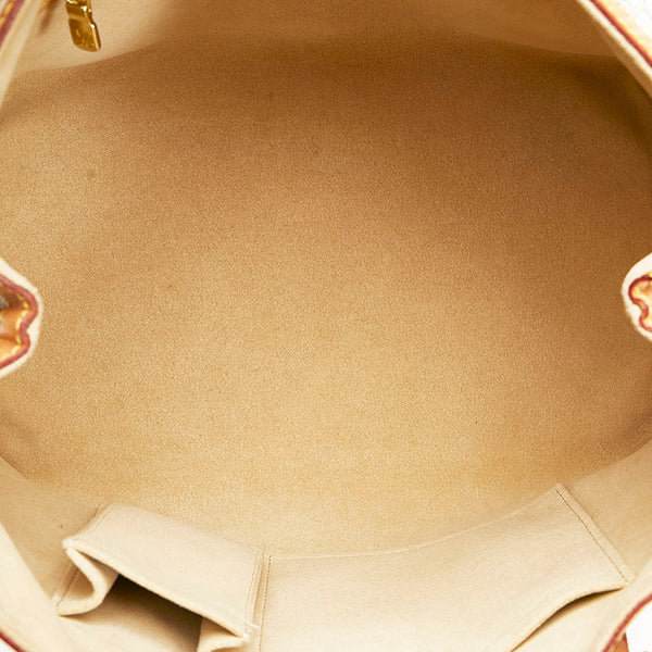 ルイ ヴィトン ダミエ アズール ハムステッドPM ハンドバッグ N51207 ホワイト PVC レザー レディース LOUIS VUITTON 【中古】