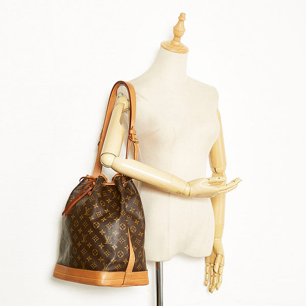 ルイ ヴィトン モノグラム ノエ ショルダーバッグ M42224 ブラウン PVC レザー レディース LOUIS VUITTON 【中古】