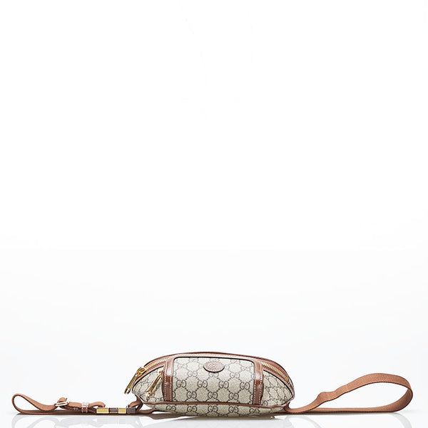 グッチ GGスプリーム インターロッキングG ボディバッグ ウエストバッグ ショルダーバッグ 682933 ベージュ ブラウン PVC レザー レディース GUCCI 【中古】