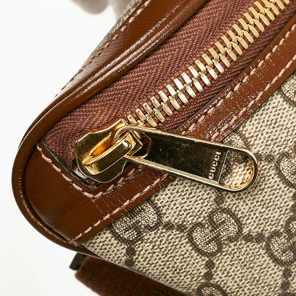 グッチ GGスプリーム インターロッキングG ボディバッグ ウエストバッグ ショルダーバッグ 682933 ベージュ ブラウン PVC レザー レディース GUCCI 【中古】