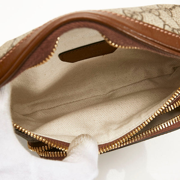 グッチ GGスプリーム インターロッキングG ボディバッグ ウエストバッグ ショルダーバッグ 682933 ベージュ ブラウン PVC レザー レディース GUCCI 【中古】