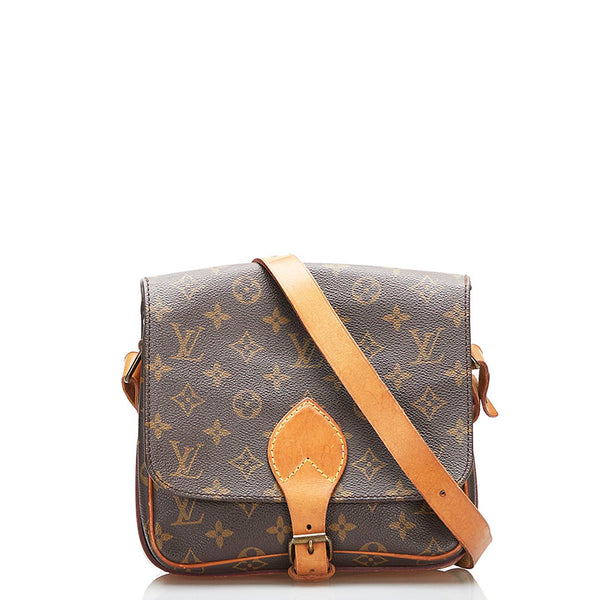 ルイ ヴィトン モノグラム カルトシエールMM 斜め掛け ショルダーバック M51253 ブラウン PVC レザー レディース LOUIS VUITTON 【中古】