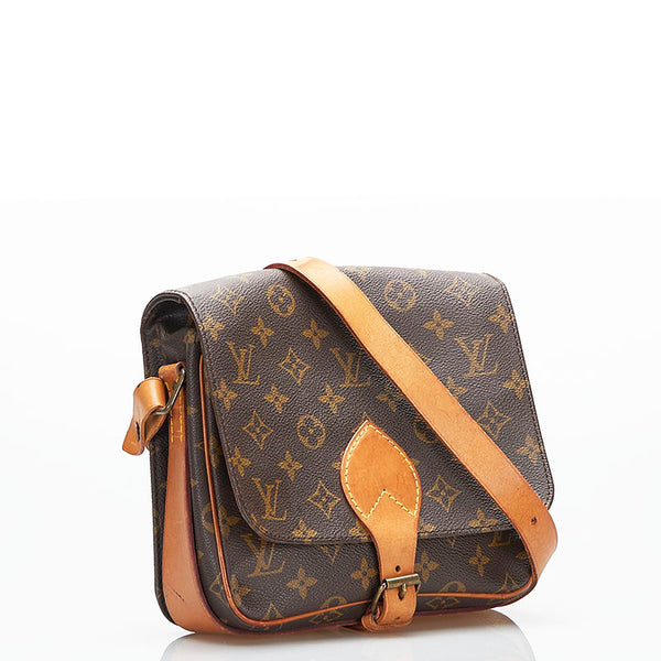 ルイ ヴィトン モノグラム カルトシエールMM 斜め掛け ショルダーバック M51253 ブラウン PVC レザー レディース LOUIS VUITTON 【中古】