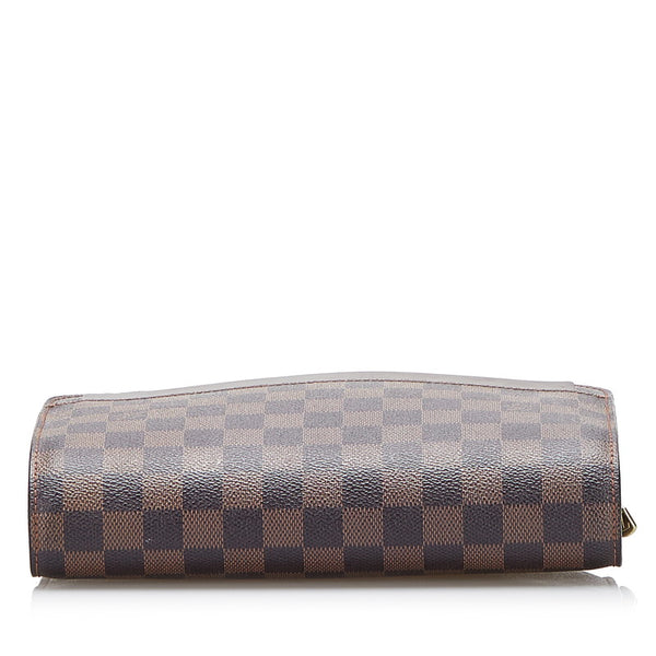 ルイ ヴィトン ダミエ サンルイ セカンドバッグ N51993 エベヌ ブラウン PVC レザー メンズ LOUIS VUITTON 【中古】