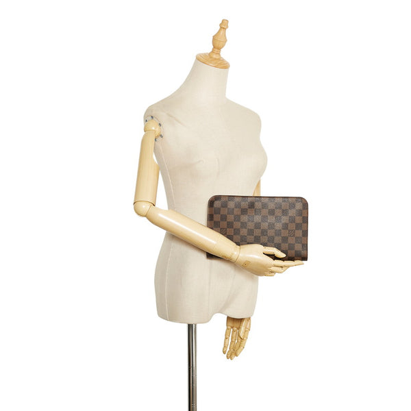 ルイ ヴィトン ダミエ サンルイ セカンドバッグ N51993 エベヌ ブラウン PVC レザー メンズ LOUIS VUITTON 【中古】