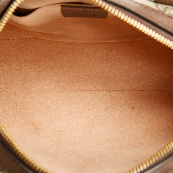 グッチ オフィディア GGスモール GGスプリーム ハンドバッグ ミニボストンバッグ 2WAY 602577 ブラウン ベージュ PVC レザー レディース GUCCI 【中古】