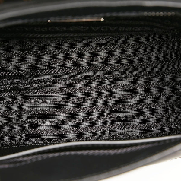 プラダ チェック 斜め掛け ハンドバッグ ショルダーバッグ 2WAY 1BA014 ブラウン ブラウン PVC ナイロン レディース PRADA 【中古】