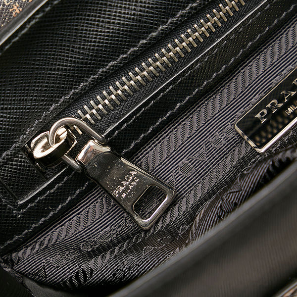 プラダ チェック 斜め掛け ハンドバッグ ショルダーバッグ 2WAY 1BA014 ブラウン ブラウン PVC ナイロン レディース PRADA 【中古】