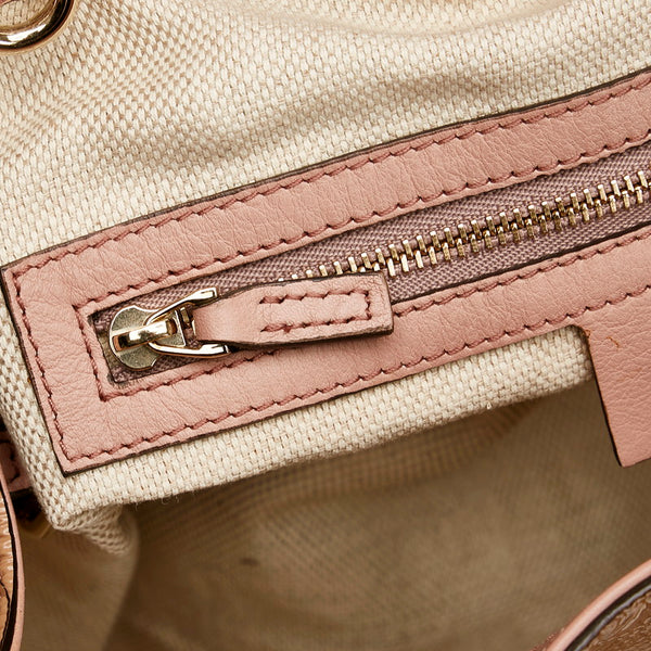 グッチ インターロッキングG ソーホー タッセル ハンドバッグ ショルダーバッグ 2WAY 336751 ブラウン パテントレザー レディース GUCCI 【中古】