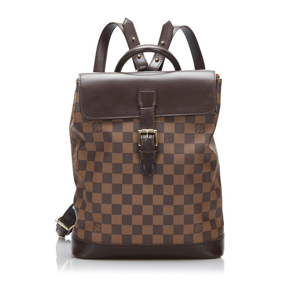 ルイ ヴィトン ダミエ ソーホー リュック バックパック N51132 ブラウン PVC レザー レディース LOUIS VUITTON 【中古】