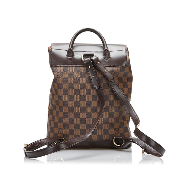ルイ ヴィトン ダミエ ソーホー リュック バックパック N51132 ブラウン PVC レザー レディース LOUIS VUITTON 【中古】