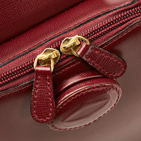 カルティエ マスト リュック バックパック ワインレッド レザー レディース CARTIER 【中古】