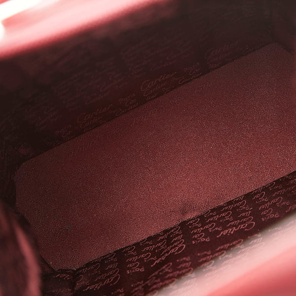 カルティエ マスト リュック バックパック ワインレッド レザー レディース CARTIER 【中古】