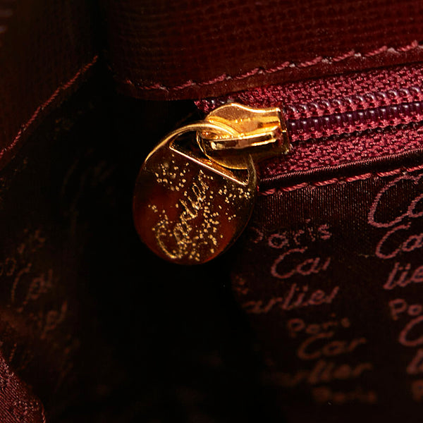 カルティエ マスト リュック バックパック ワインレッド レザー レディース CARTIER 【中古】