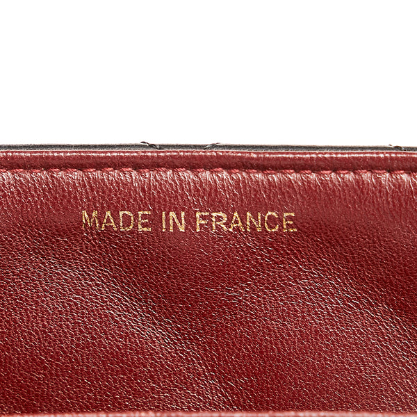 シャネル ミニ マトラッセ ココマーク ゴールド金具 チェーン ショルダーバッグ ブラック レザー レディース CHANEL 【中古】