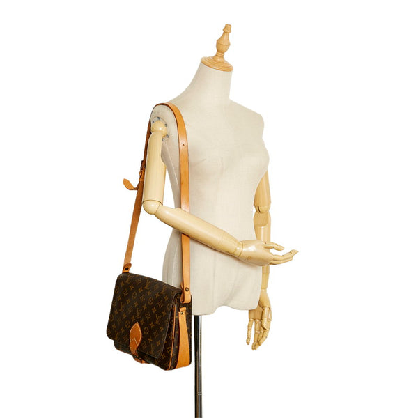 ルイ ヴィトン モノグラム カルトシエールGM 斜め掛け ショルダーバッグ M51252 ブラウン PVC レザー レディース LOUIS VUITTON 【中古】