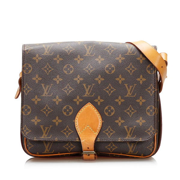 ルイ ヴィトン モノグラム カルトシエールGM 斜め掛け ショルダーバッグ M51252 ブラウン PVC レザー レディース LOUIS VUITTON 【中古】