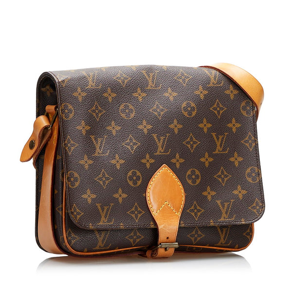 ルイ ヴィトン モノグラム カルトシエールGM 斜め掛け ショルダーバッグ M51252 ブラウン PVC レザー レディース LOUIS VUITTON 【中古】