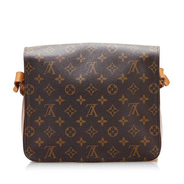 ルイ ヴィトン モノグラム カルトシエールGM 斜め掛け ショルダーバッグ M51252 ブラウン PVC レザー レディース LOUIS VUITTON 【中古】