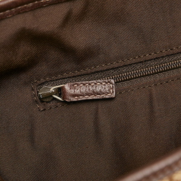 グッチ GGキャンバス ハンドバッグ 130736 ベージュ キャンバス レザー レディース GUCCI 【中古】