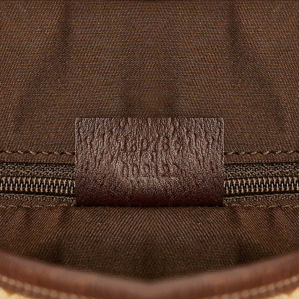 グッチ GGキャンバス ハンドバッグ 130736 ベージュ キャンバス レザー レディース GUCCI 【中古】