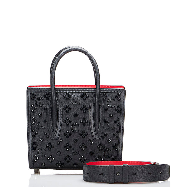 クリスチャンルブタン パロマ S スタッズ ハンドバッグ ショルダーバッグ 2WAY 3195279B287 ブラック レッド カーフ レディース Christian Louboutin 【中古】