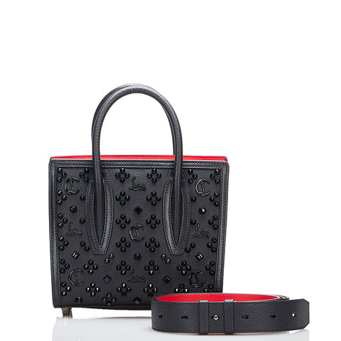 クリスチャンルブタン パロマ S スタッズ ハンドバッグ ショルダーバッグ 2WAY 3195279B287 ブラック レッド カーフ レディース Christian Louboutin 【中古】