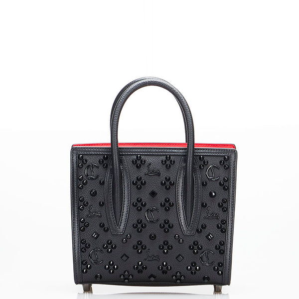 クリスチャンルブタン パロマ S スタッズ ハンドバッグ ショルダーバッグ 2WAY 3195279B287 ブラック レッド カーフ レディース Christian Louboutin 【中古】