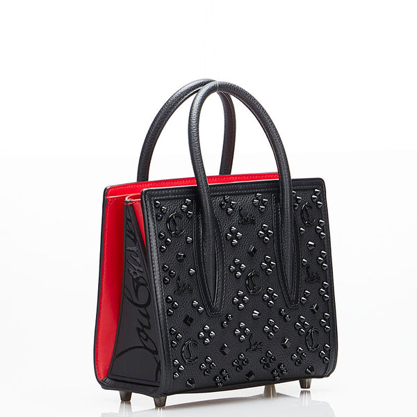 クリスチャンルブタン パロマ S スタッズ ハンドバッグ ショルダーバッグ 2WAY 3195279B287 ブラック レッド カーフ レディース Christian Louboutin 【中古】