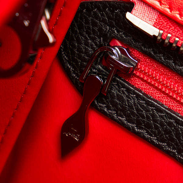 クリスチャンルブタン パロマ S スタッズ ハンドバッグ ショルダーバッグ 2WAY 3195279B287 ブラック レッド カーフ レディース Christian Louboutin 【中古】