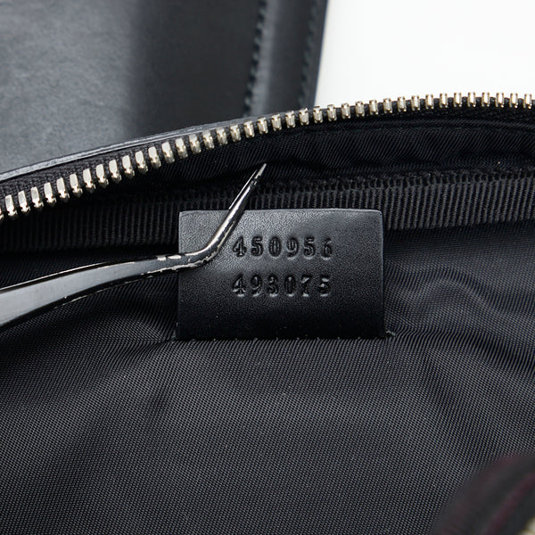 グッチ GGスプリーム シェリーライン ボディバッグ ウエストバッグ 450956 ベージュ PVC レザー レディース GUCCI 【中古】