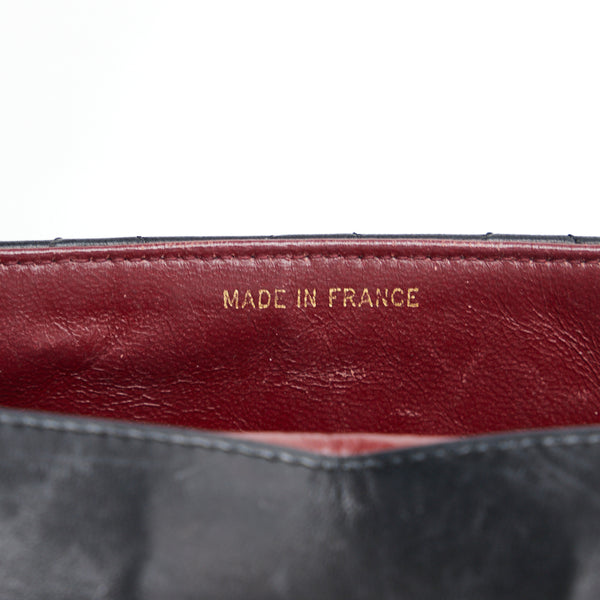 シャネル マトラッセ シングルフラップ ゴールド金具 チェーンショルダーバッグ  ブラック ラムスキン レディース CHANEL 【中古】