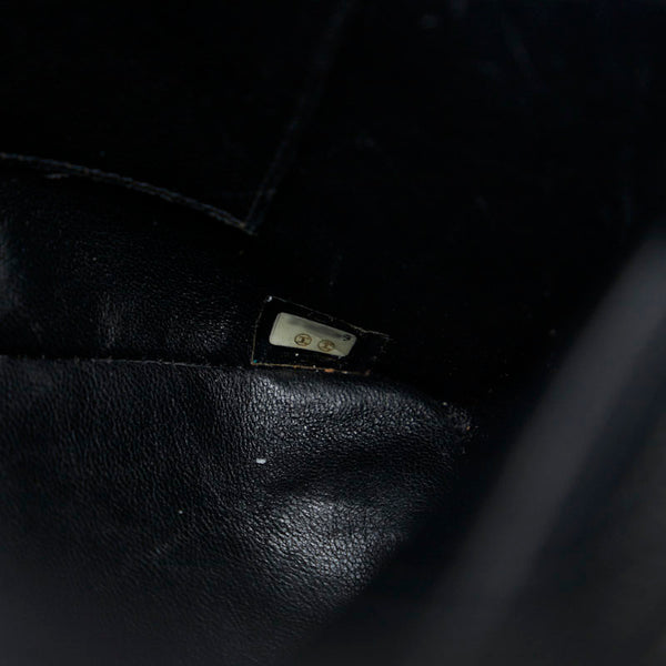 シャネル ココマーク キルティング 復刻トート シルバー金具 トートバッグ ショルダーバッグ ブラック パテントレザー レディース CHANEL 【中古】