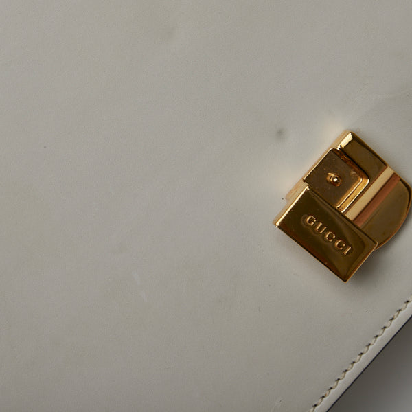 グッチ シェリーライン シルヴィ ショルダーバッグ 421882 ホワイト ネイビー レッド レザー レディース GUCCI 【中古】