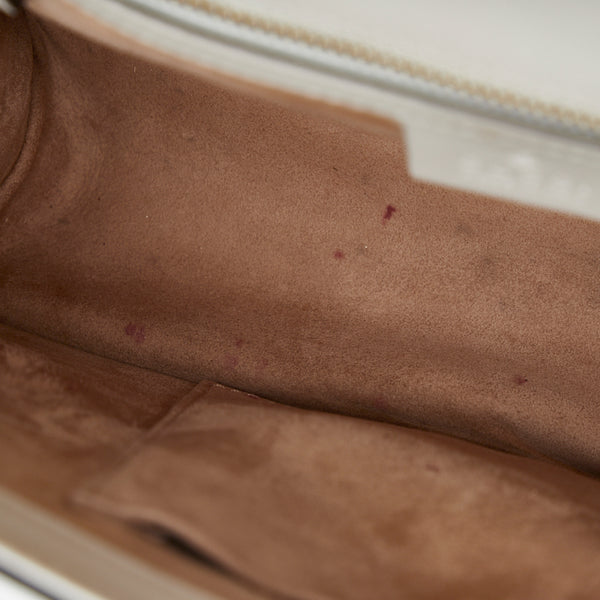 グッチ シェリーライン シルヴィ ショルダーバッグ 421882 ホワイト ネイビー レッド レザー レディース GUCCI 【中古】