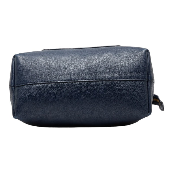 プラダ ハンドバッグ ショルダーバッグ 2WAY 1BA063 ネイビー ゴールド レザー レディース PRADA 【中古】