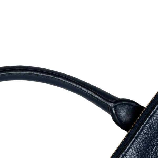 プラダ ハンドバッグ ショルダーバッグ 2WAY 1BA063 ネイビー ゴールド レザー レディース PRADA 【中古】