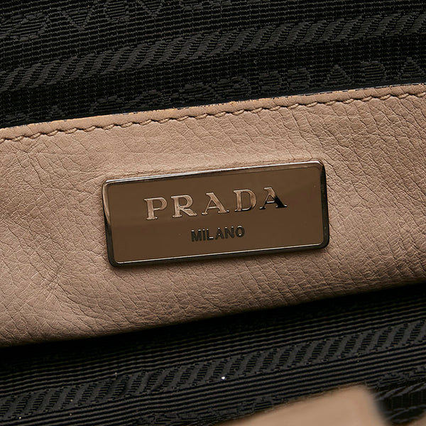 プラダ GLACE'CALF ハンドバッグ ショルダーバッグ 2WAY B26250 POMICE ベージュ レザー レディース PRADA 【中古】