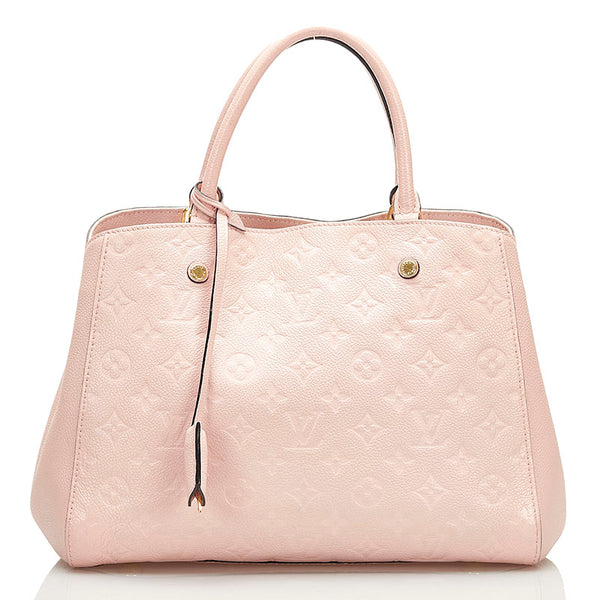 ルイ ヴィトン モノグラム アンプラント モンテーニュ MM ハンドバッグ M41394 ローズバレリーヌ ピンク レザー レディース LOUIS VUITTON 【中古】
